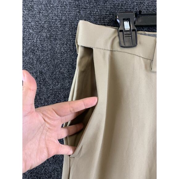 Haggar Men's Pants Cool 18 Pro Classic Fit Flat Front Tan Size 34x34 - Picture 6 of 14
